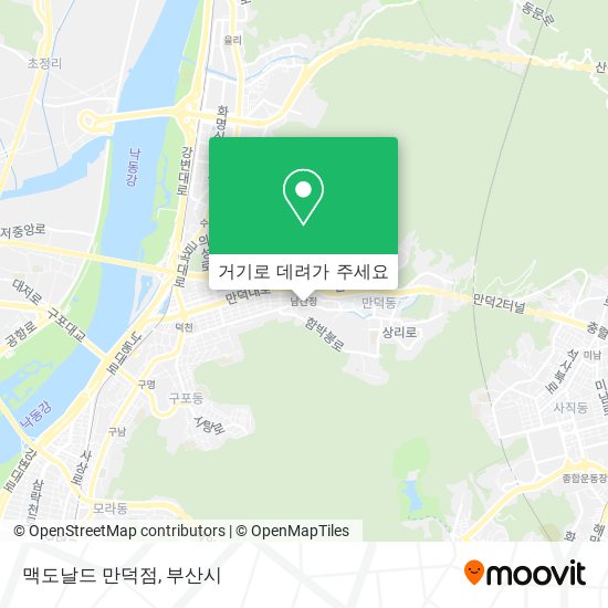 맥도날드 만덕점 지도