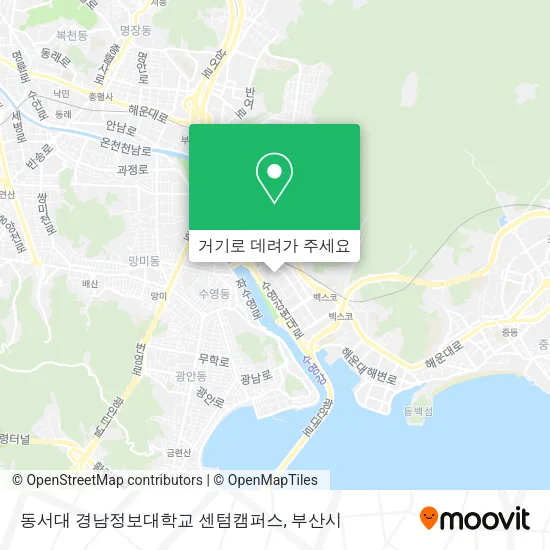 동서대 경남정보대학교 센텀캠퍼스 지도