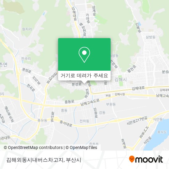 김해외동시내버스차고지 지도