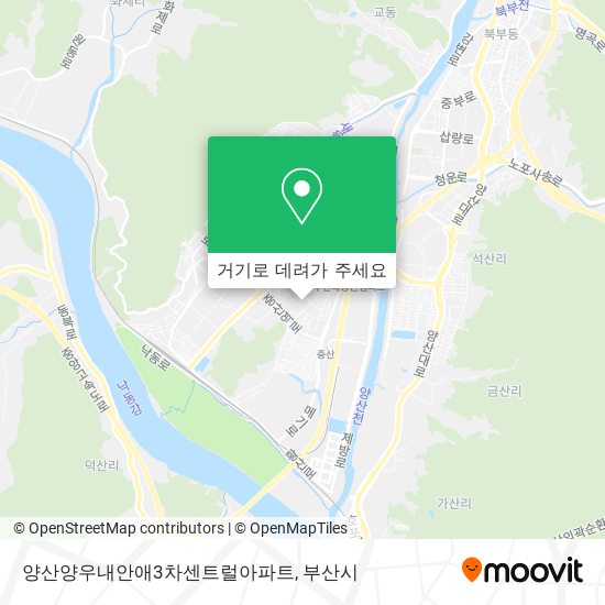 양산양우내안애3차센트럴아파트 지도