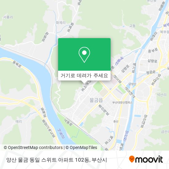 양산 물금 동일 스위트 아파트 102동 지도