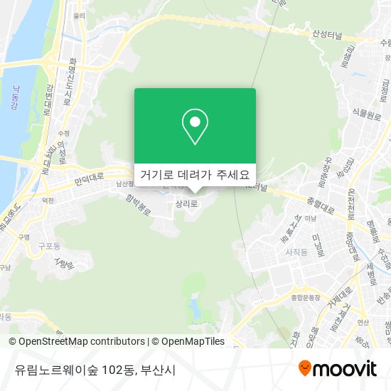 유림노르웨이숲 102동 지도