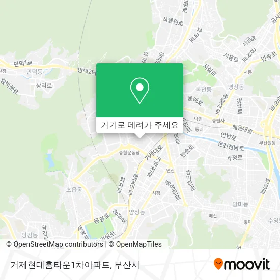 거제현대홈타운1차아파트 지도