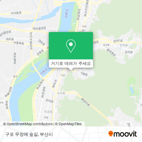 구포 무장애 숲길 지도