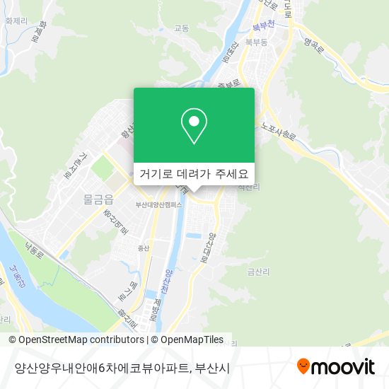 양산양우내안애6차에코뷰아파트 지도