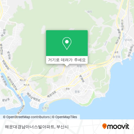 해운대경남아너스빌아파트 지도