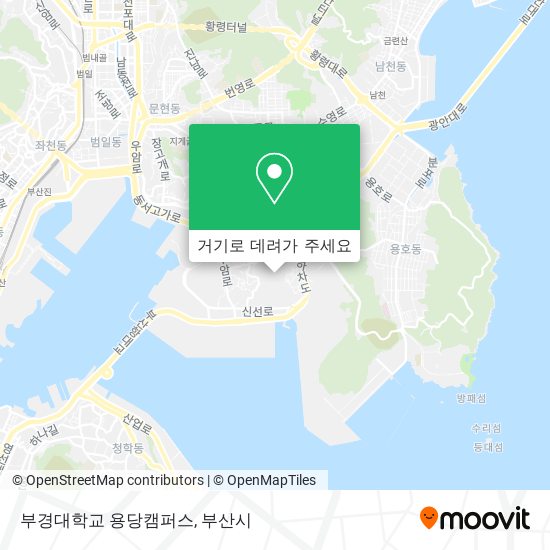 부경대학교 용당캠퍼스 지도