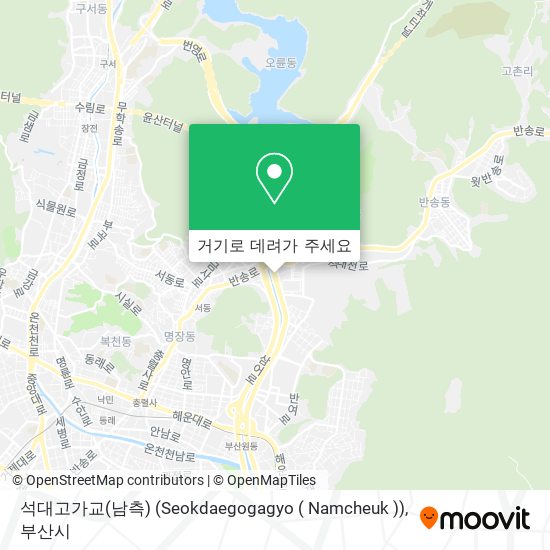 석대고가교(남측) (Seokdaegogagyo ( Namcheuk )) 지도