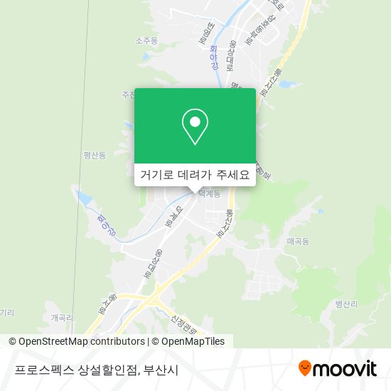 프로스펙스 상설할인점 지도