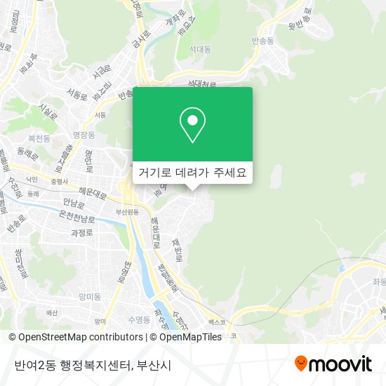 반여2동 행정복지센터 지도