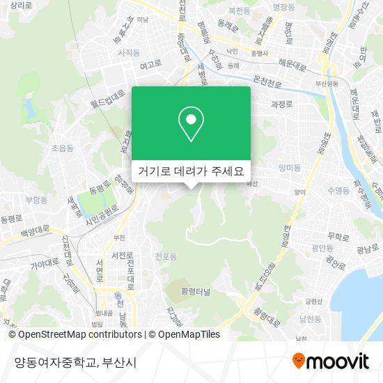 양동여자중학교 지도