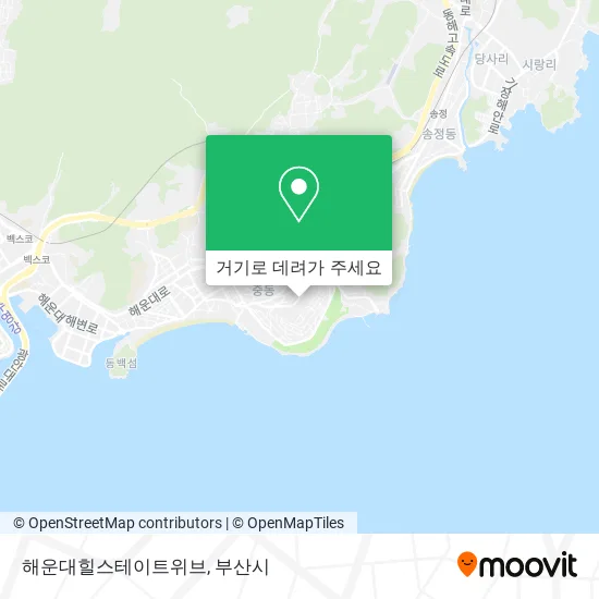 해운대힐스테이트위브 지도