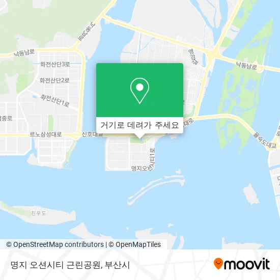 명지 오션시티 근린공원 지도