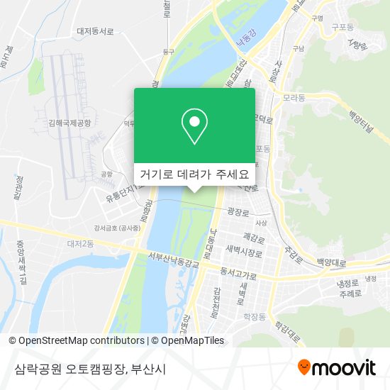 삼락공원 오토캠핑장 지도