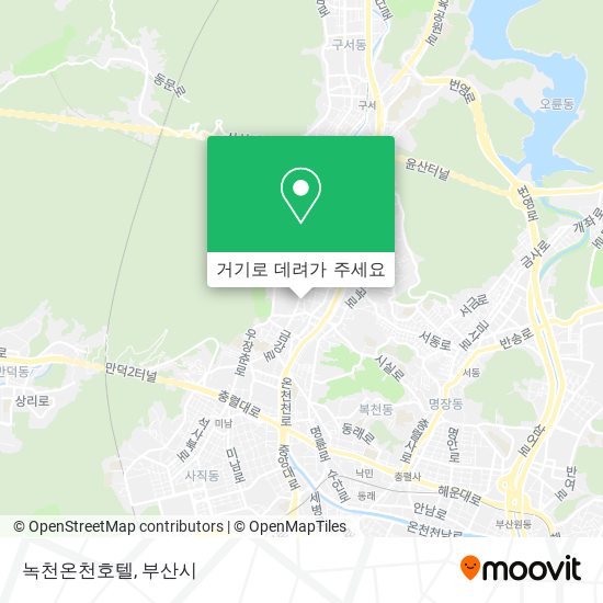 녹천온천호텔 지도