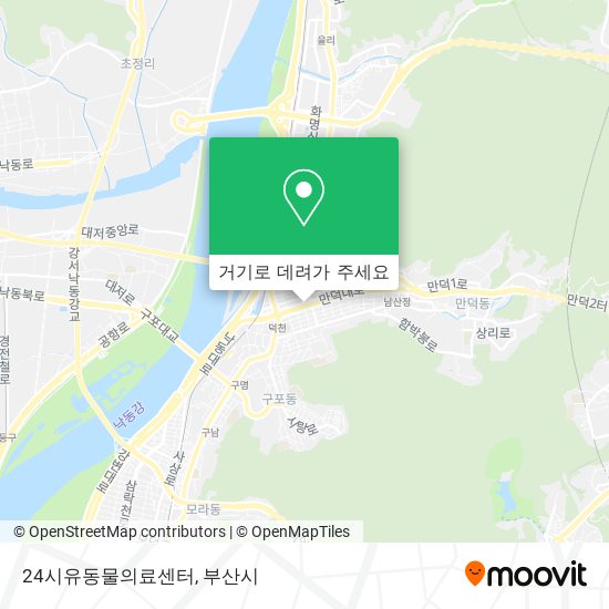 24시유동물의료센터 지도