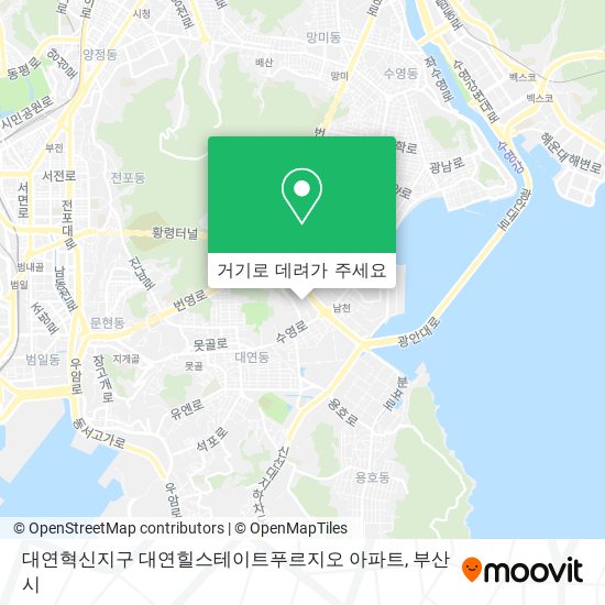 대연혁신지구 대연힐스테이트푸르지오 아파트 지도