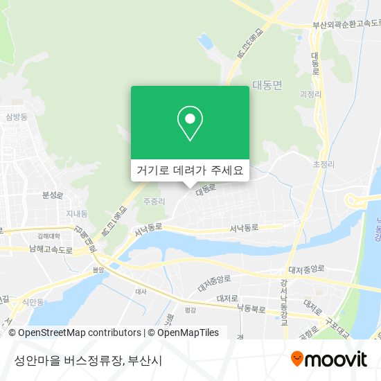 성안마을 버스정류장 지도