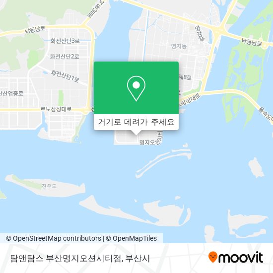 탐앤탐스 부산명지오션시티점 지도