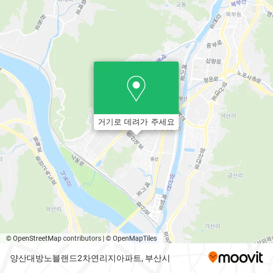 양산대방노블랜드2차연리지아파트 지도