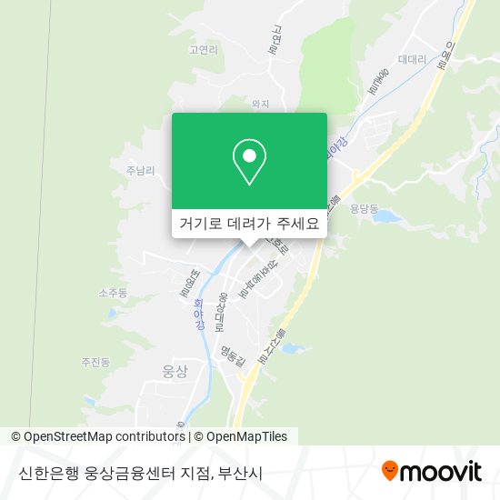 신한은행 웅상금융센터 지점 지도