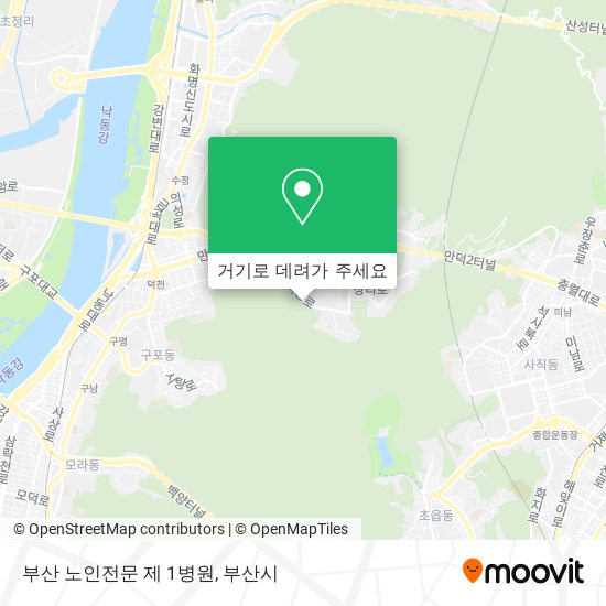 부산 노인전문 제 1병원 지도