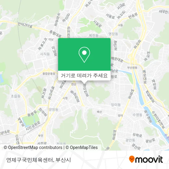 연제구국민체육센터 지도