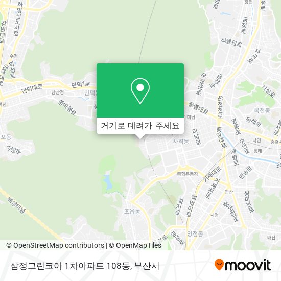 삼정그린코아 1차아파트 108동 지도