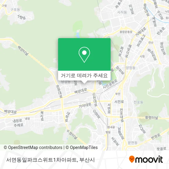 서면동일파크스위트1차아파트 지도