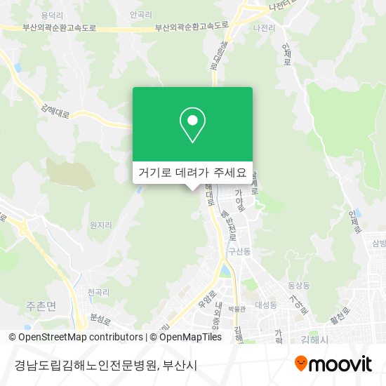 경남도립김해노인전문병원 지도