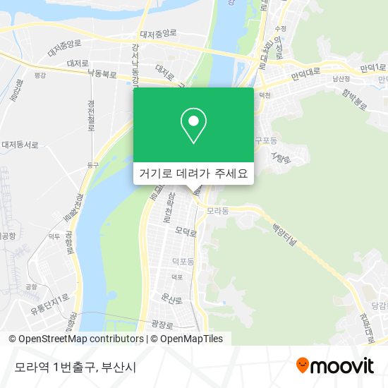 모라역 1번출구 지도