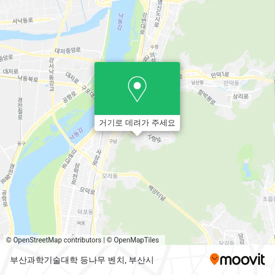부산과학기술대학 등나무 벤치 지도