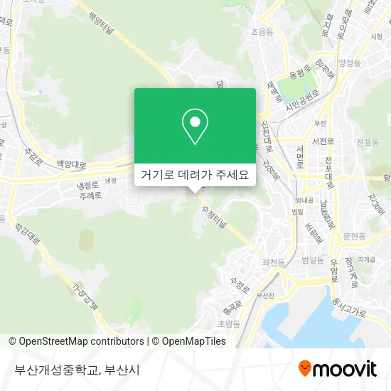 부산개성중학교 지도