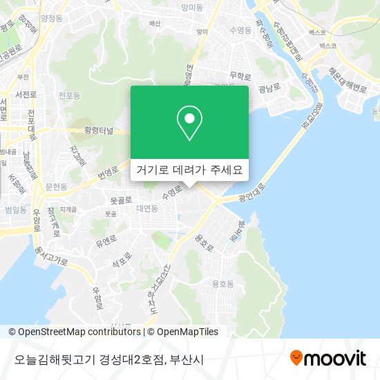 오늘김해뒷고기 경성대2호점 지도