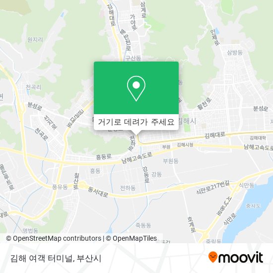 김해 여객 터미널 지도