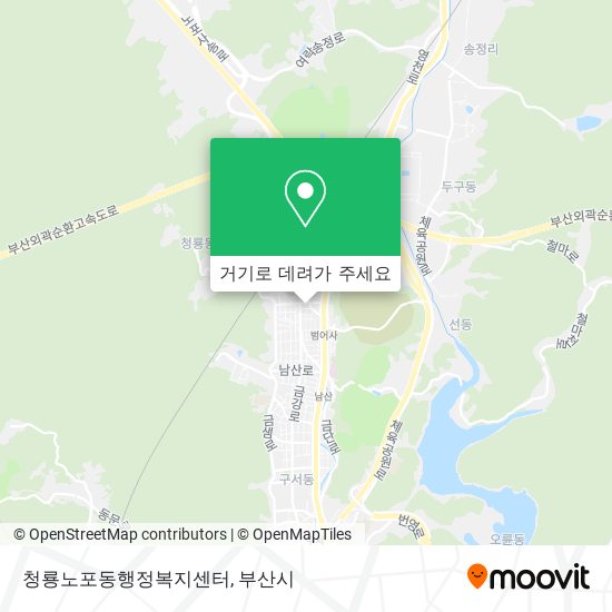 청룡노포동행정복지센터 지도
