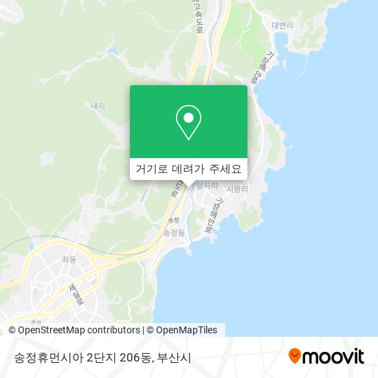 송정휴먼시아 2단지 206동 지도