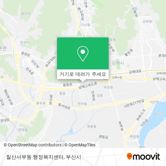 칠산서부동 행정복지센터 지도