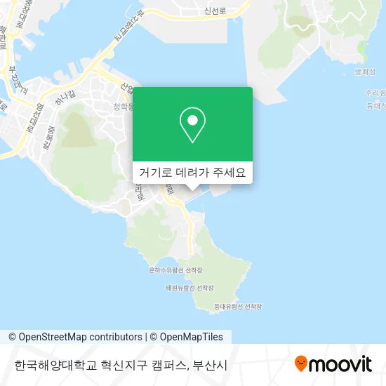 한국해양대학교 혁신지구 캠퍼스 지도