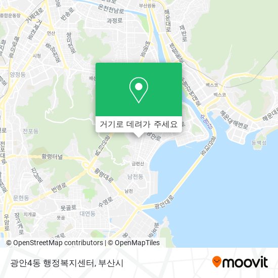 광안4동 행정복지센터 지도