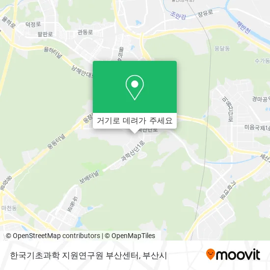 한국기초과학 지원연구원 부산센터 지도
