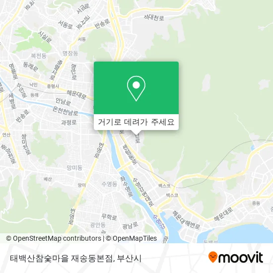 태백산참숯마을 재송동본점 지도