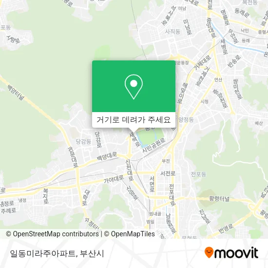 일동미라주아파트 지도