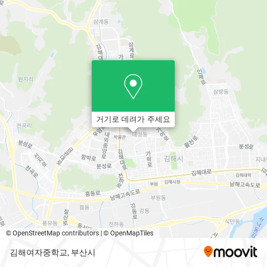 김해여자중학교 지도