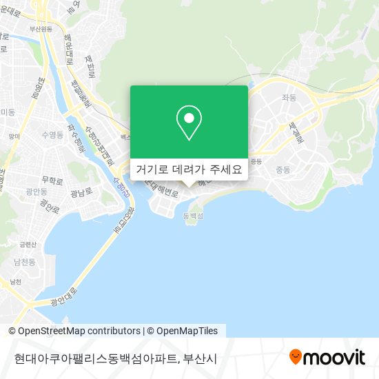 현대아쿠아팰리스동백섬아파트 지도