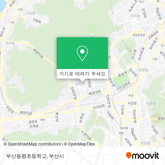 부산동평초등학교 지도