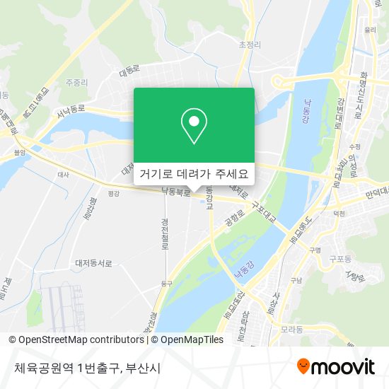 체육공원역 1번출구 지도
