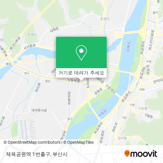 체육공원역 1번출구 지도