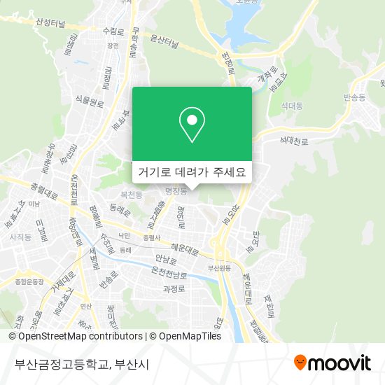 부산금정고등학교 지도