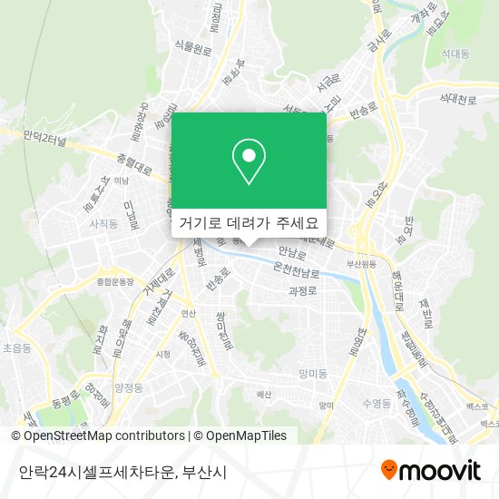 안락24시셀프세차타운 지도